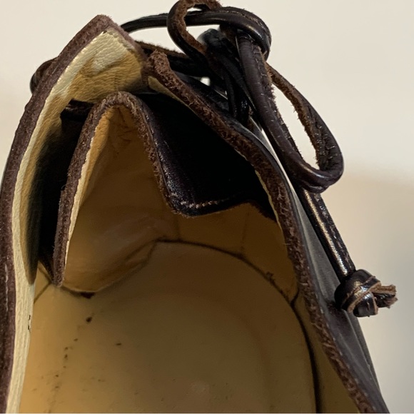 Bottega Veneta Brown Leather Heel Lace Ankle Shoes Boots Size 10 - Picture 11 of 15